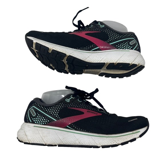 Brooks Ghost 14 Running Sneaker Black, Gray & Pink Womens‎ Size 8.5 Shoes - Picture 1 of 12